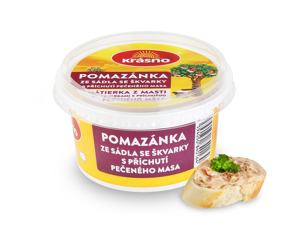 Pomazánka ze sádla se škvarky s příchutí pečeného masa 180g