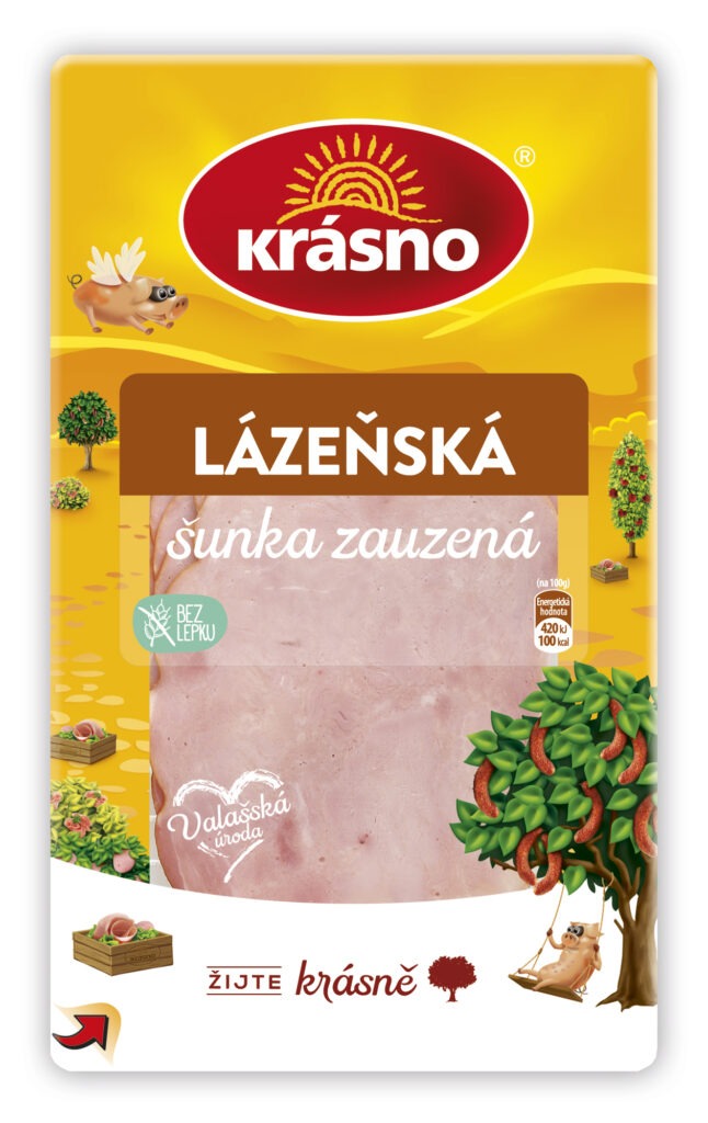 lázeňská šunka zauzená krajená 100g MP Krásno