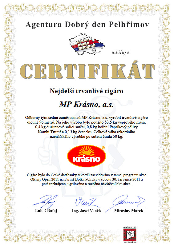 Rekord - nejdelší trvanlivé cigáro