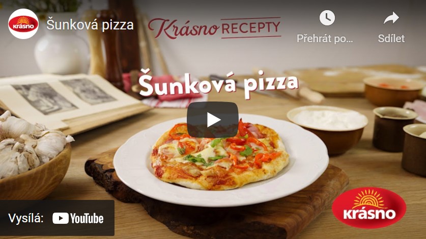 šunková pizza