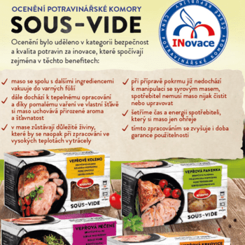 Ocenenie Sous-Vide mäsových výrobkov od Potravinárskej komory